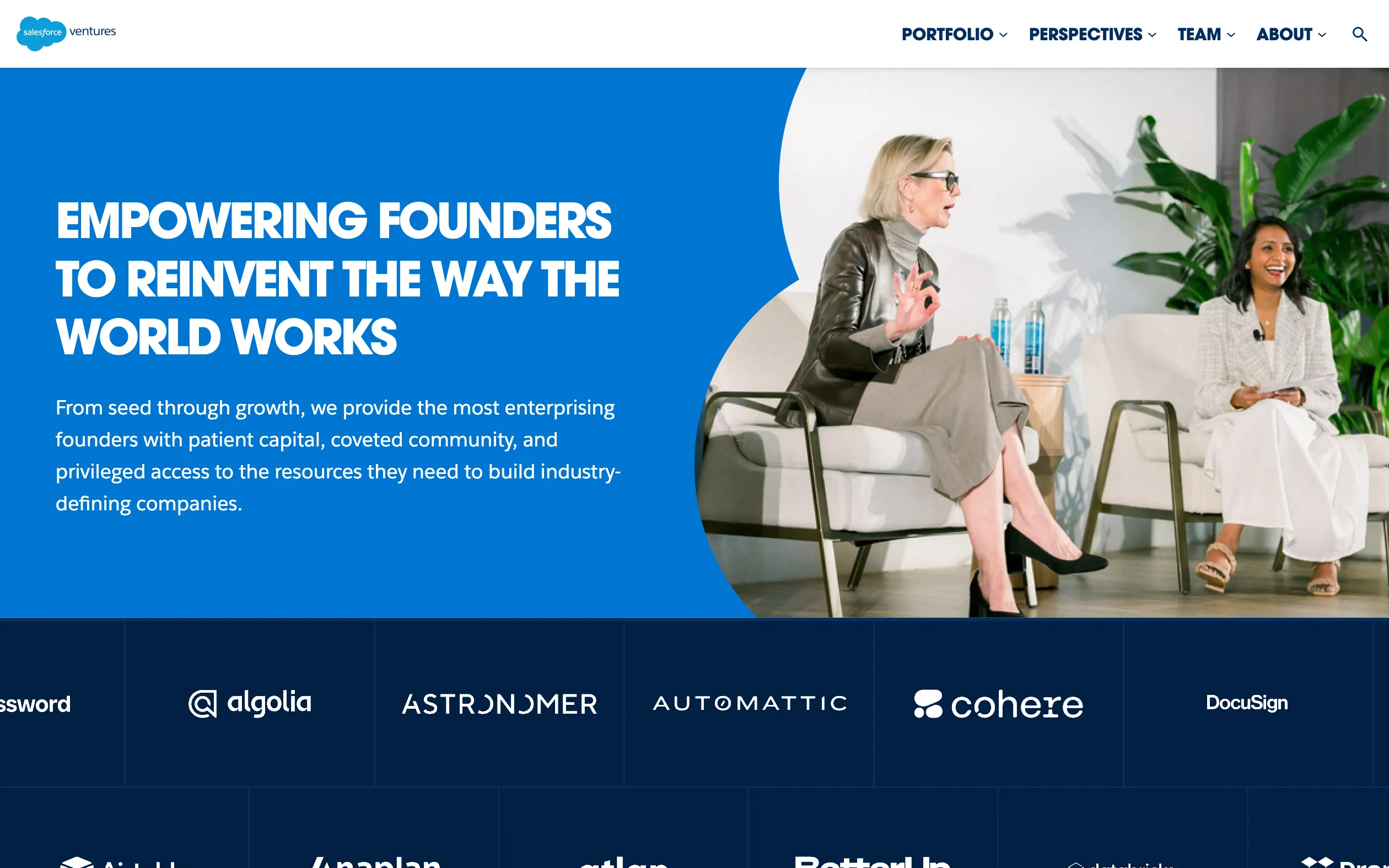 Salesforce Ventures website