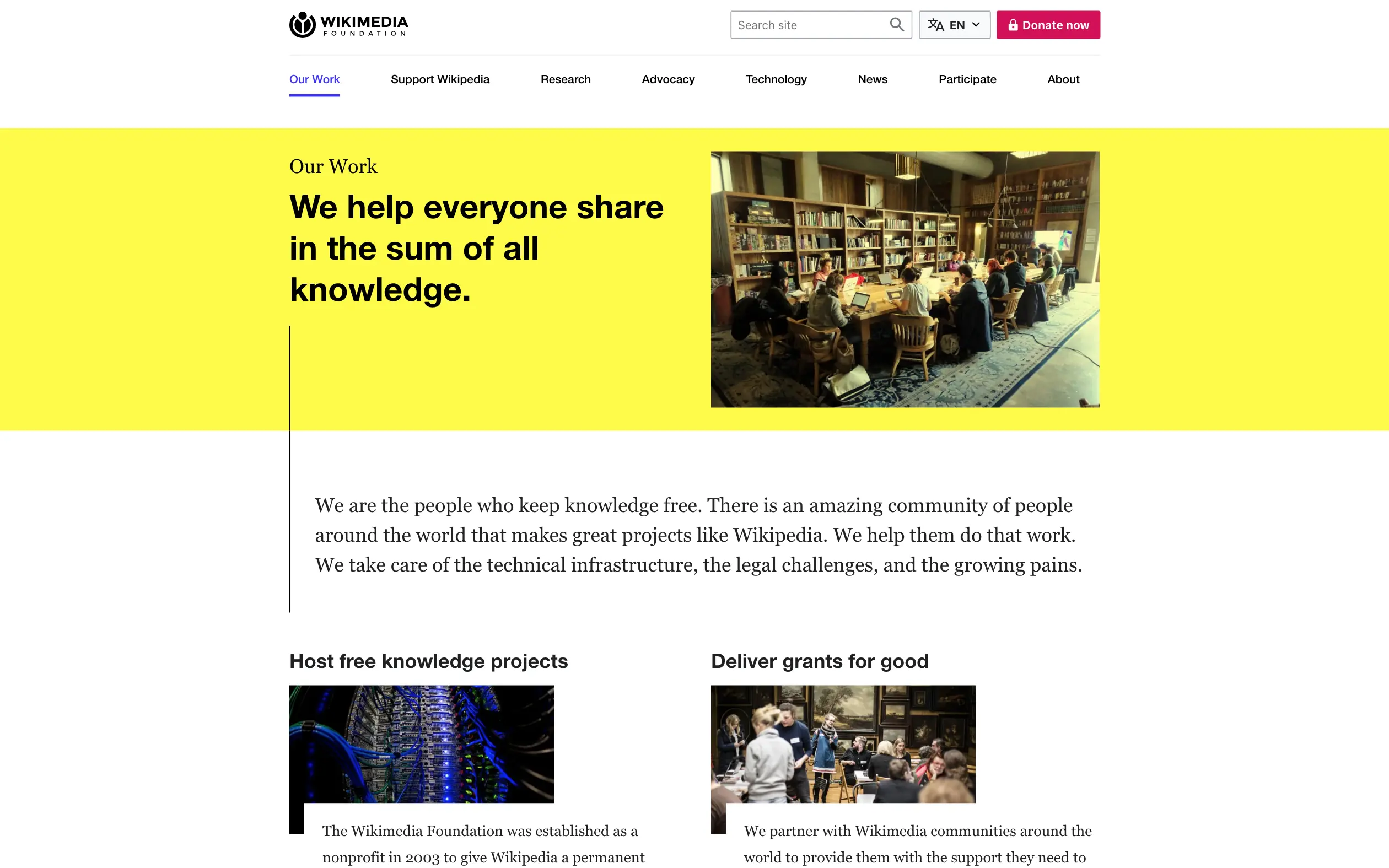 Wikimedia Foundation website