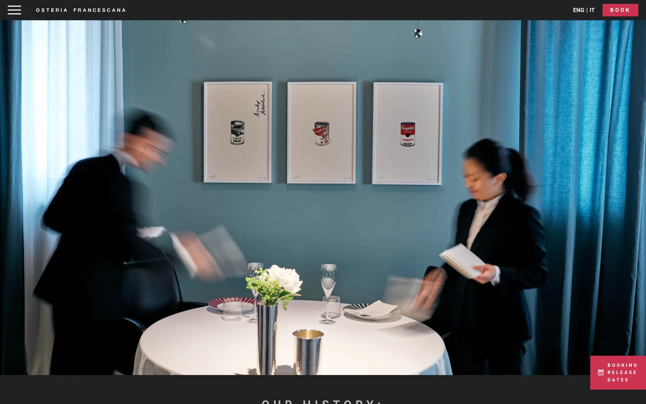 Osteria Francescana website