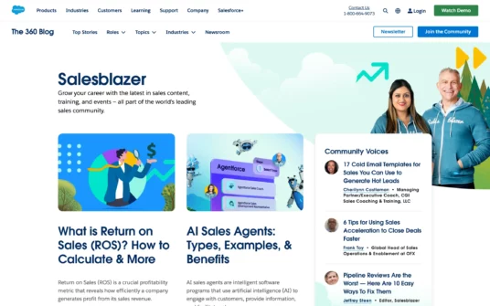 Salesblazer website