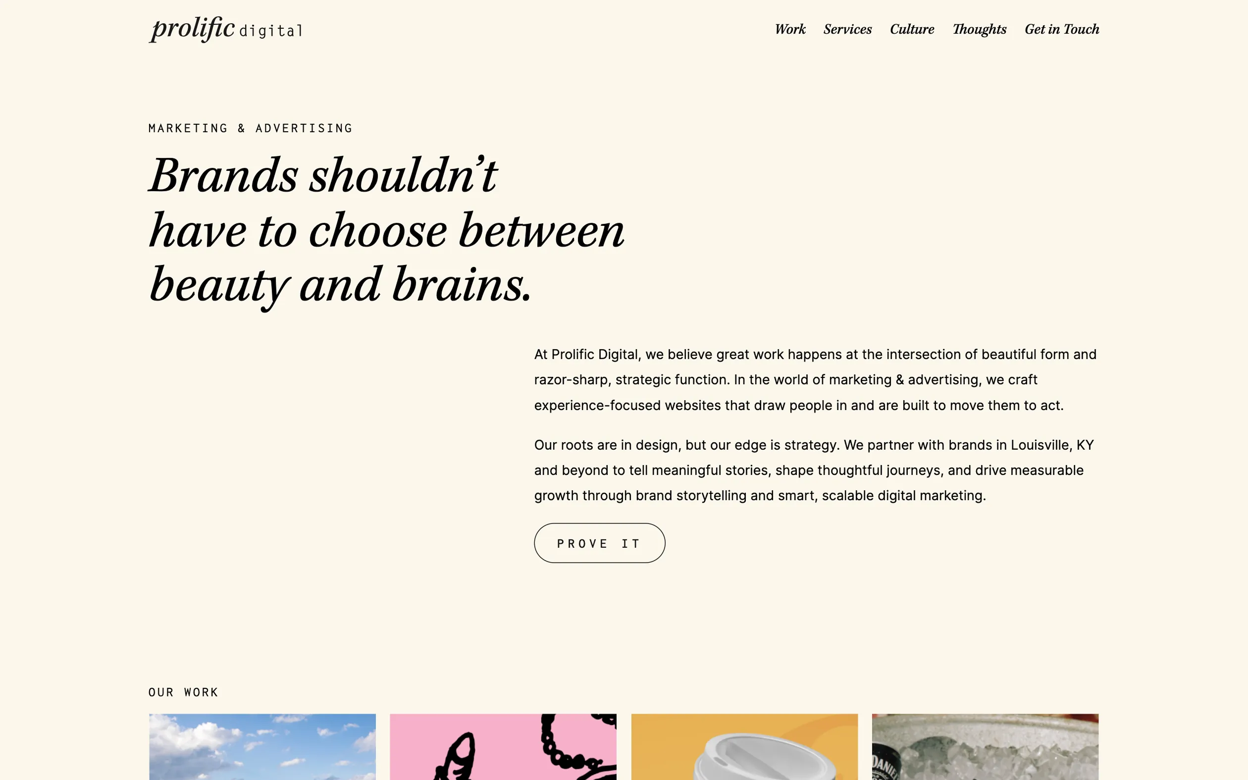 Prolific Digital website