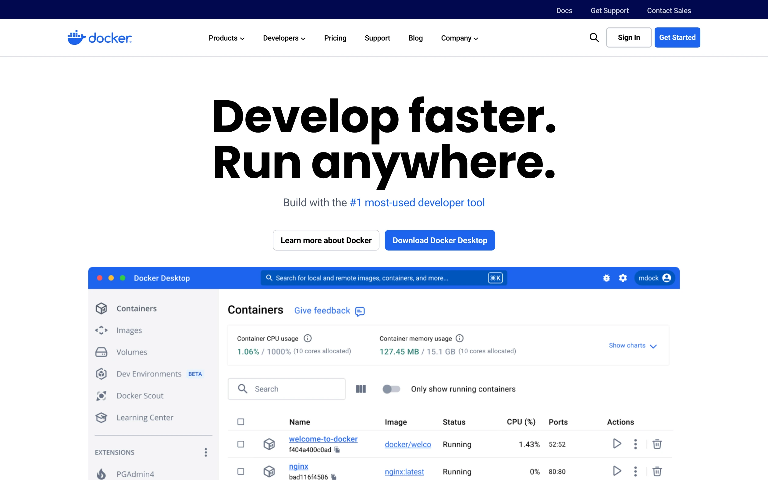 Docker website