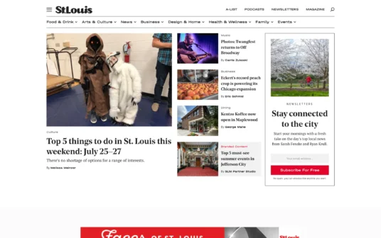 St. Louis Magazine website