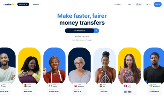 TransferGo website