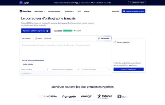 MerciApp website